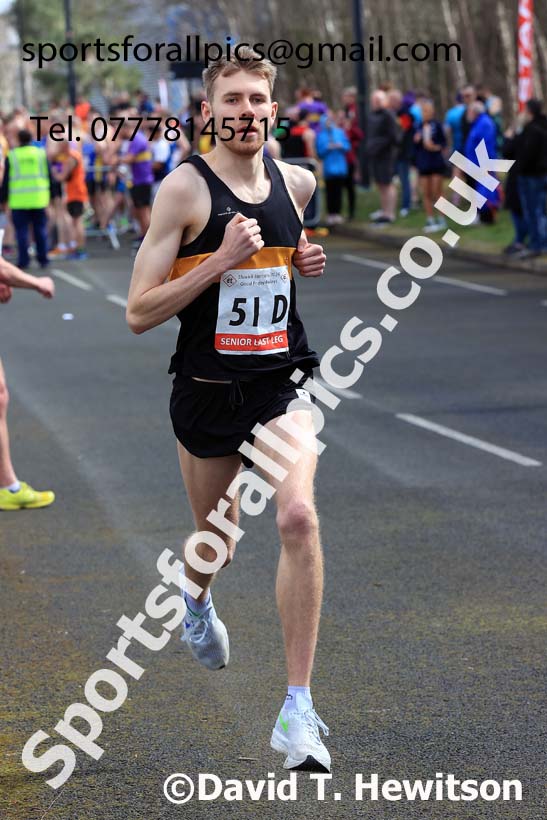 Senior mens 2024 Elswick Harriers Good Friday Relays, Newburn, Newcastle Upon Tyne  Photo: David T. Hewitson/Sports for All Pics